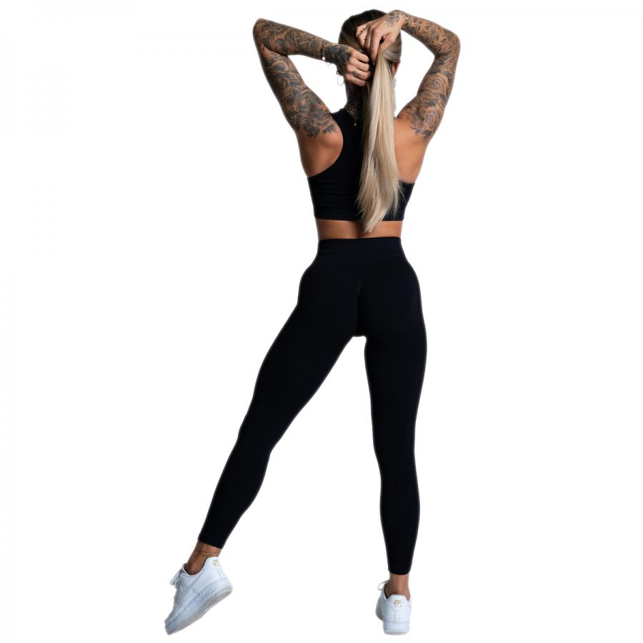 GYM GLAMOUR legginsy damskie PUSH UP czarne