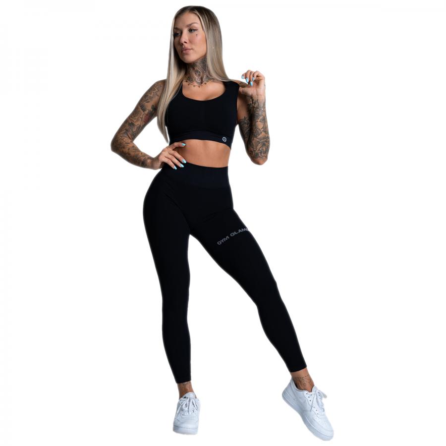 GYM GLAMOUR legginsy damskie PUSH UP czarne