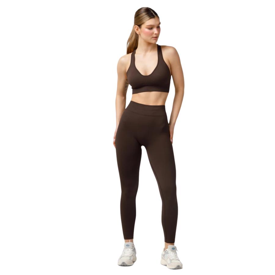 CARPATREE legginsy damskie ELITE PUSH UP coffee